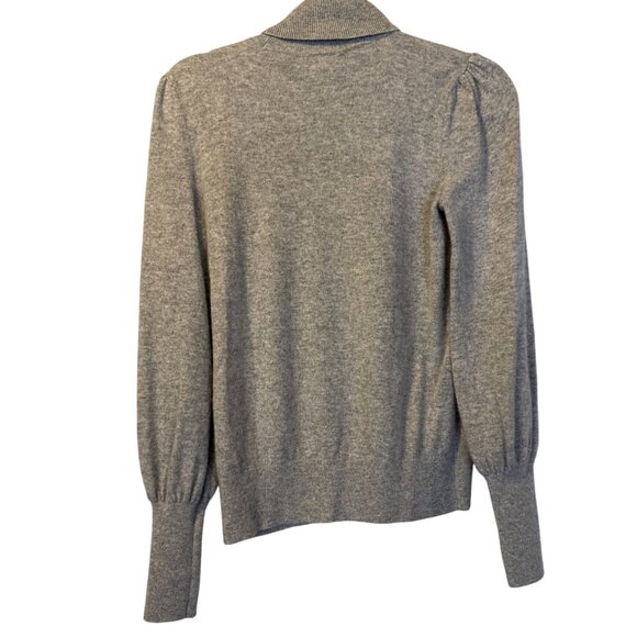 Lauren Ralph Lauren Washable 100% Cashmere Gray Turtleneck Sweater M Luxury - Picture 3 of 8